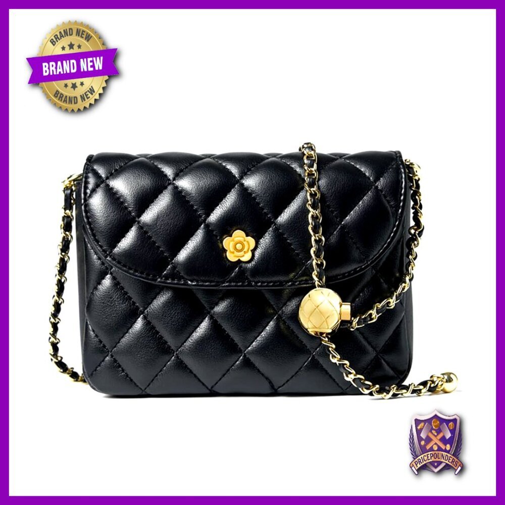 Vintage Quilted Flap Bag Adjustable Chain Strap Crossbody Shoulder Purse